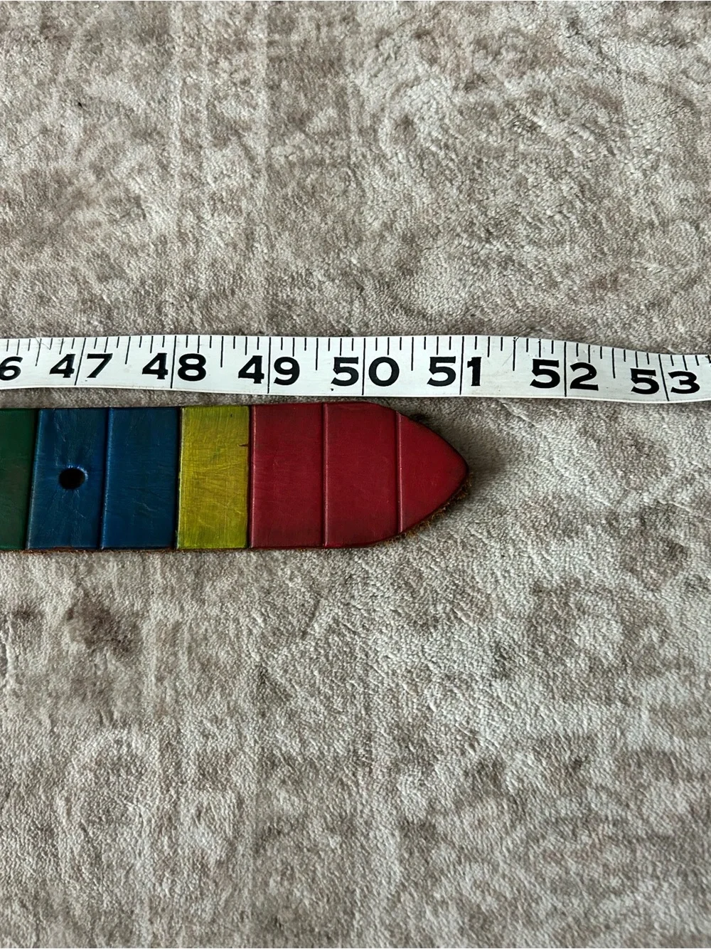 WILL Multicolor Striped Leather Men/Women’s Belt size 42